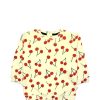 Cherry Print Terry Sweatshirt - Off White