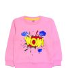 Wow Sequence - Fleece Sweatshirt - Baby Pink