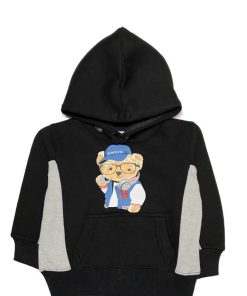 Rocking Bear - Fleece Hoody Black & Gray