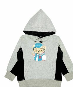 Rocking Bear - Fleece Hoody Gray & Black