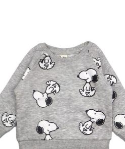 Cute Puppy Terry Sweatshirt - Gray