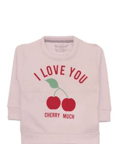 I Love Cherry Fleece Sweatshirt - Light Cherry