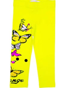 Be Fly Glitter Butterfly Tights - Yellow