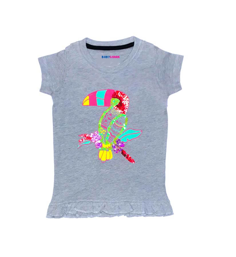 Toucan Sequence Tee Shirt – Grey & PARIS Mickey Tee Shirt – Baby Pink
