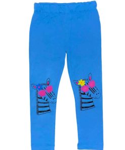 Zebra Fashion Tights - Sky Blue