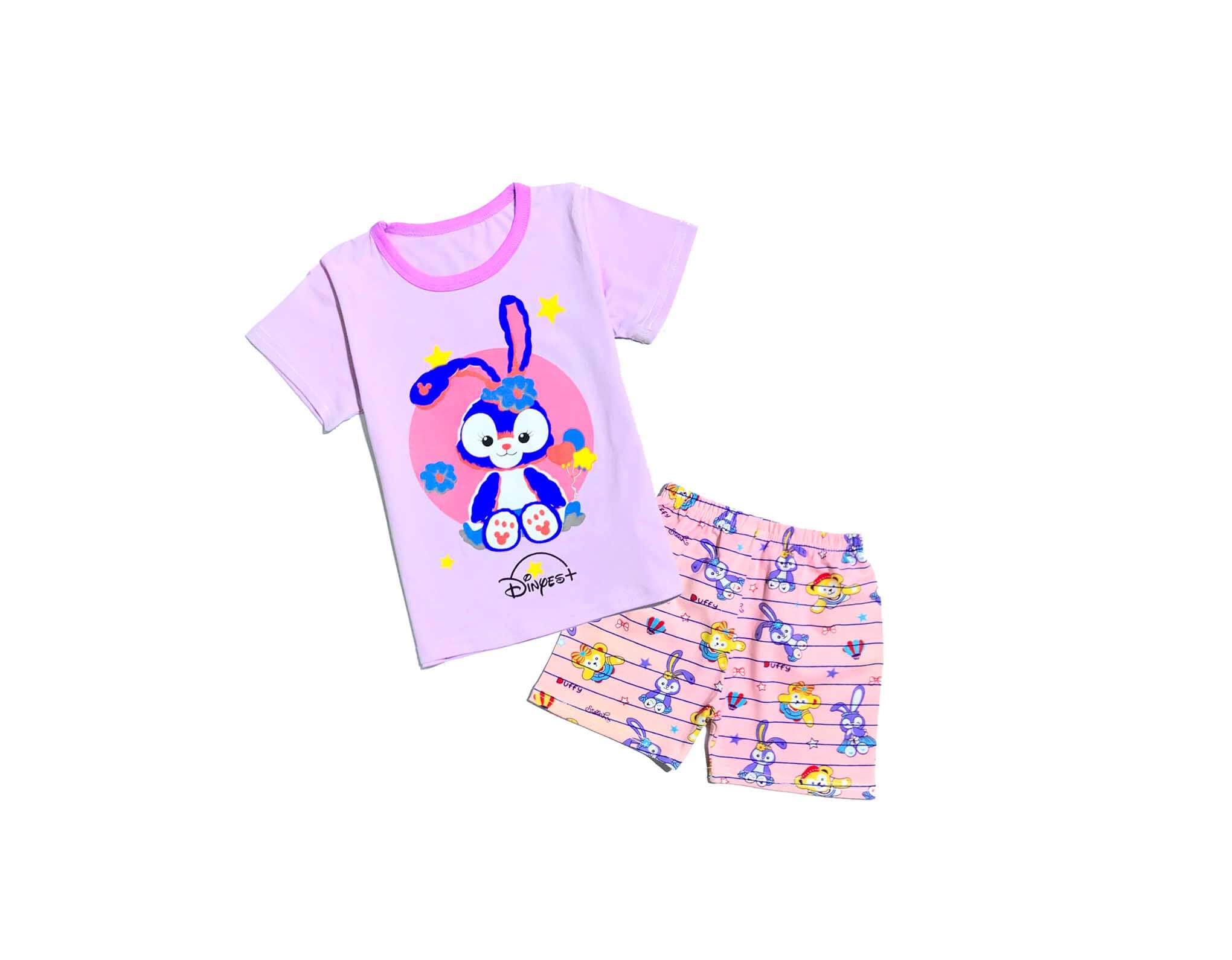 Bunny With Flowers - Soft Purple