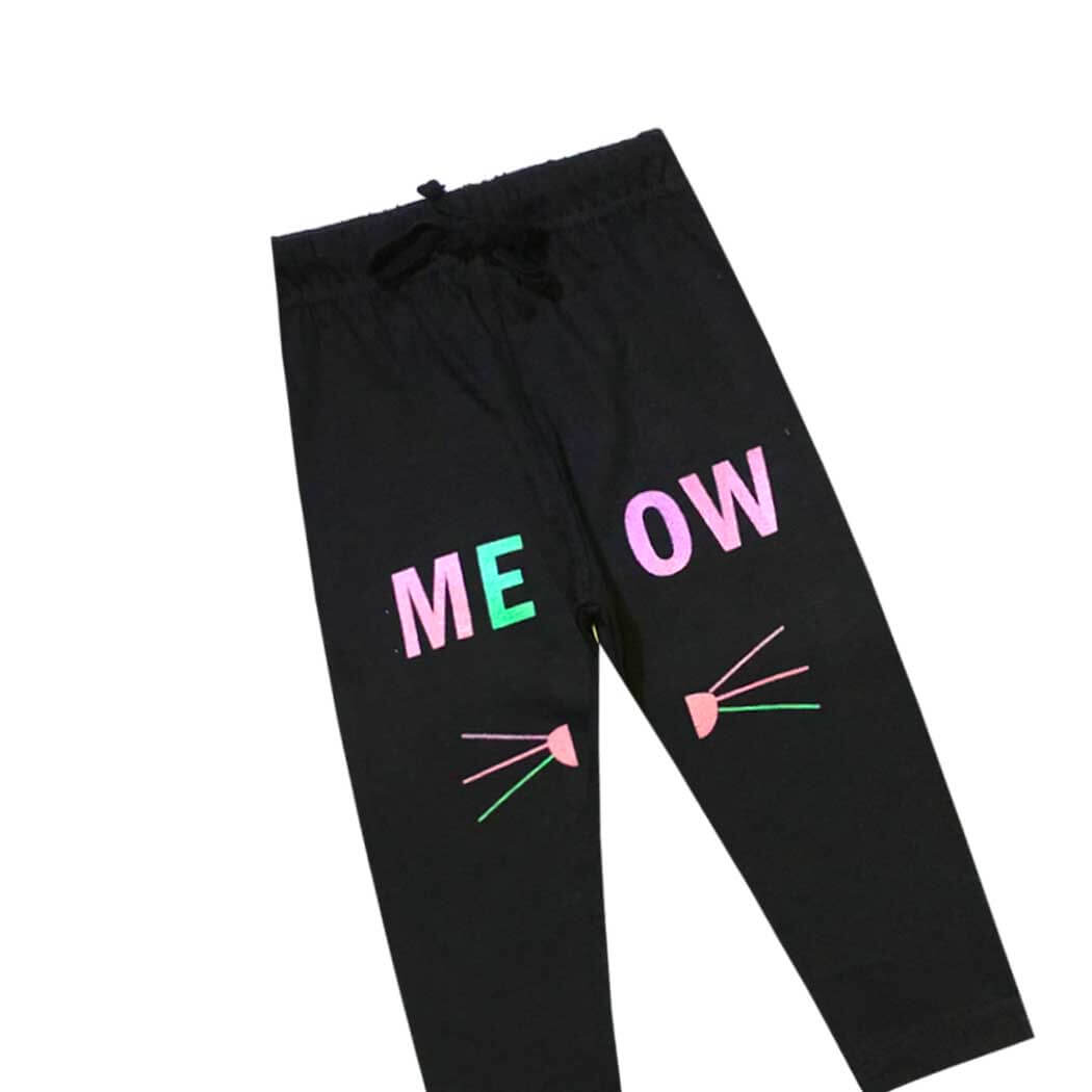 Meow Glitter Trouser - Black