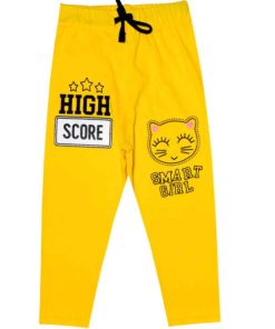 Summer With Palm Tee Shirt – Black & Smart Girl High Score Trouser – Yellow