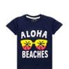 Aloha Beaches Glasses Tee Shirt - Navy Blue