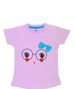 Blue Glitter Glasses Tee Shirt - Soft Purple