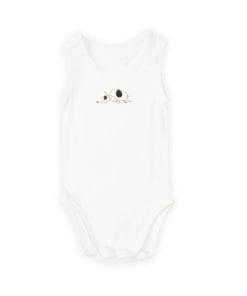 Baby Elephant Bodysuit Romper - White