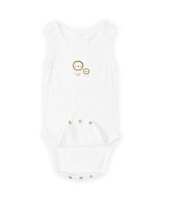 Baby Lions Bodysuit Romper - White