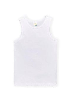 Boys Organic Cotton Vest - White