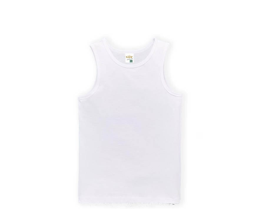 Boys Organic Cotton Vest - White