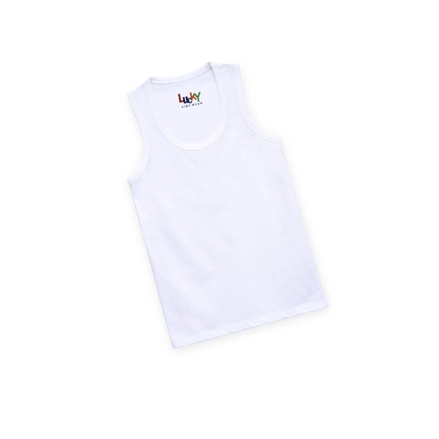 Boys Soft Cotton Vest - White