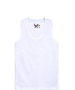 Boys Soft Cotton Vest - White