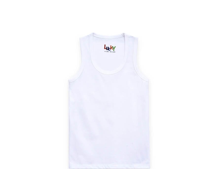 Boys Soft Cotton Vest - White