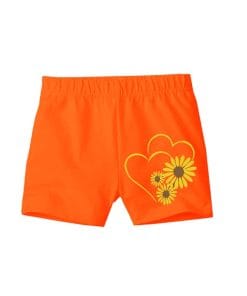 Hearts Sunflowers Cotton Short - Orange