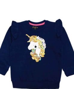 Baby Unicorn Sequence Sweatshirt - Navy Blue