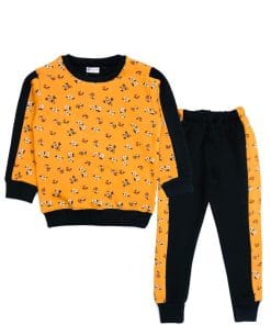 Floral print With Panel Fleece Tracksuit - Mustered