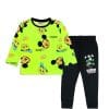 Mouse Squad Full Sleeves Tee & Trouser - Neon Green & Black