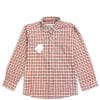Peach Plaid Formal Dress Shirt