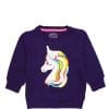 Silver Sequence Pretty Unicorn Sweatshirt - Purple
