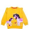 Super Twhin Unicorns Frill Sequance Sweatshirt - Mustared