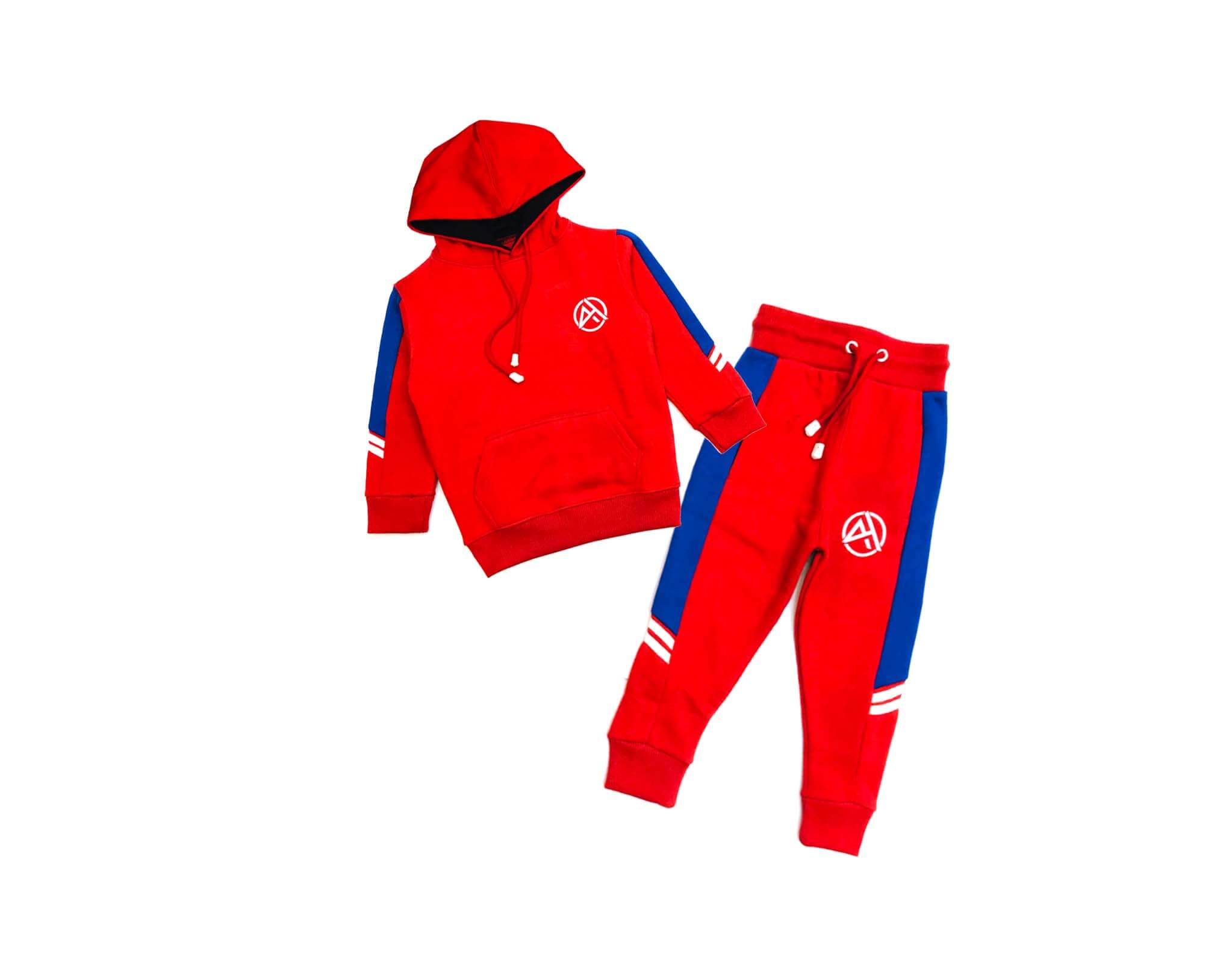 Aloha Blue Penals Hoodie Stylish Tracksuit - Red & Blue