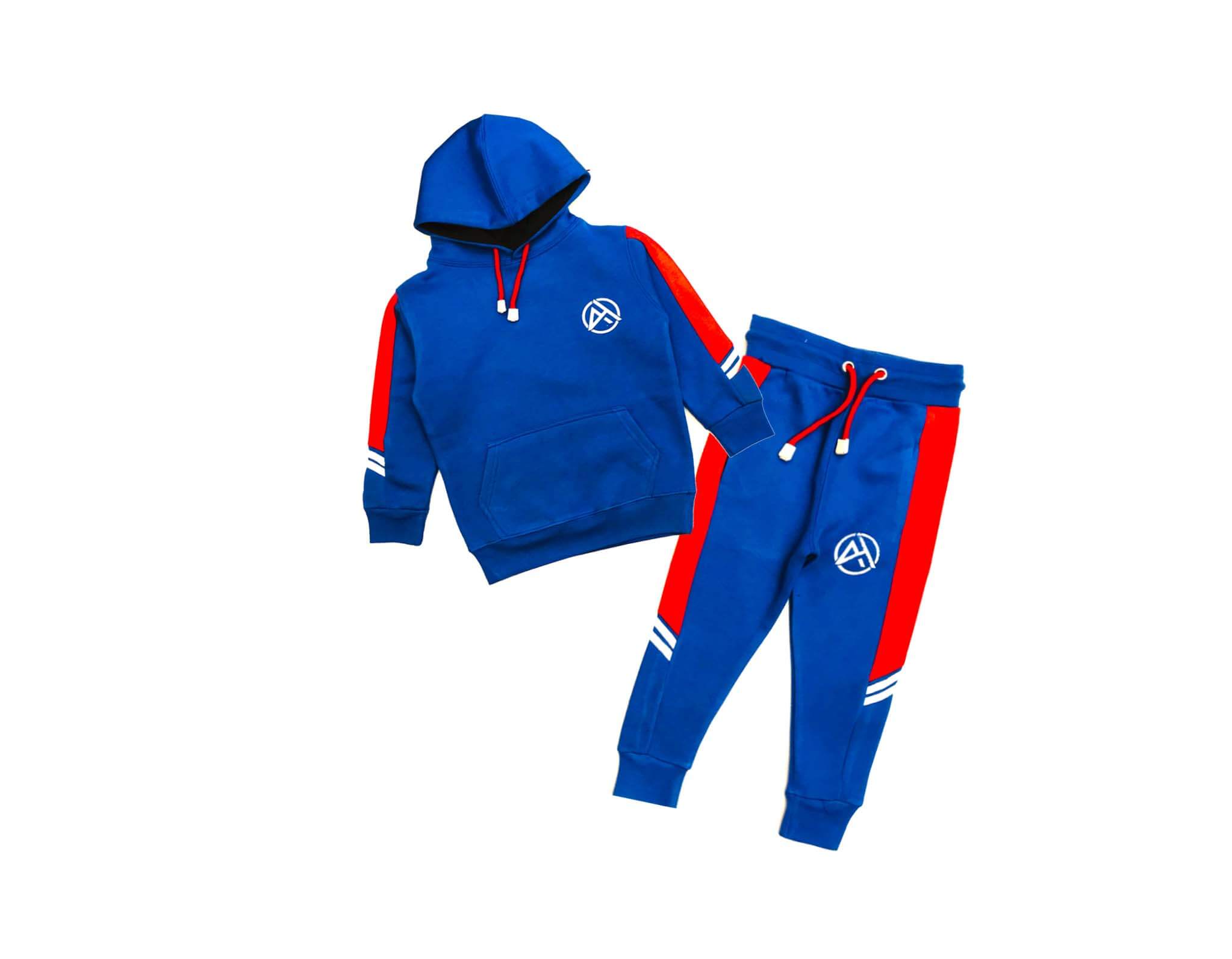 Cool Aloha Red Penals Hoodie Tracksuit - Blue & Red