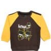 Batman Gang Yellow Sleeves Light Fleece Tracksuit - Chocolate