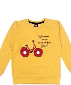 Flowers Bicycle Fleece Sweatshirt - Mustered