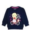Lets Go Sequence Bicycle Sweatshirt - Navy Blue