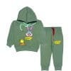 Looney Tunes With Tweety Hooded Fleece Tracksuit - Army Green