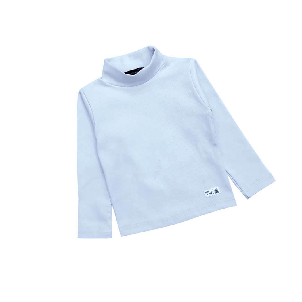 Premium High Neck Shirt - Sky Blue