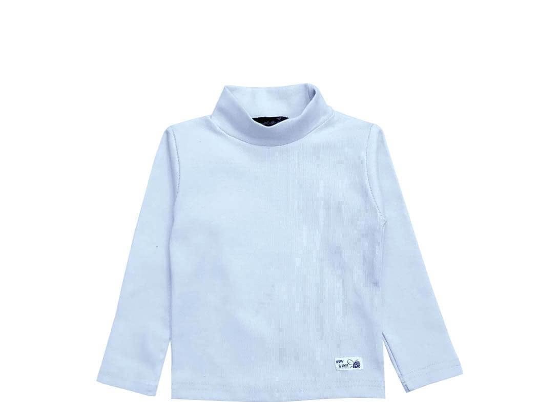 Premium High Neck Shirt - Sky Blue