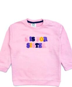 Sis For Sister Light Fleece Sweatshirt - Baby Pink