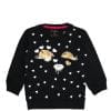 Sparkle Sequence Eyes with Hearts Sweatshirt - Black