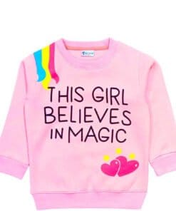 Believes In Magic Unicorn Sweatshirt - Pink