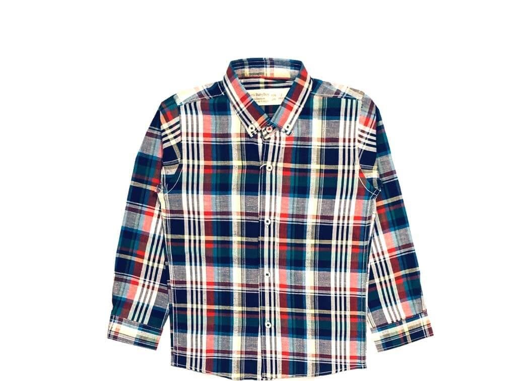 Red Stripes & Multi Checked Formal Shirt
