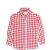 Red & White Checked Formal Shirt - Red & White