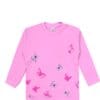 Spring Butterflies Terry Sweatshirt - Babypink
