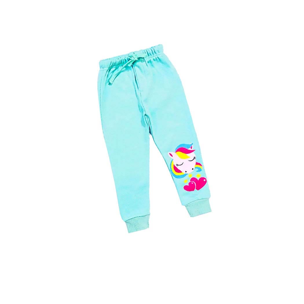 Three Stars Unicorn Fleece Trouser - Sea Green 1