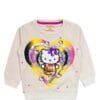 Modern Sequence Heart Kitty Fleece Sweatshirt - Skin