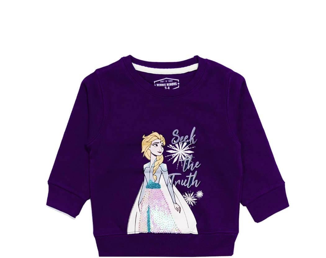 Seek The Truth Sequence Fleece Sweatshirt-purple