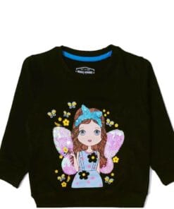 Sequence Doll & Butterflies sweatshirt - Black