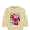 Think Happy Thoughts Sequence Fleece Sweatshirt - Lime Yellow