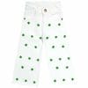 Green Stars Flowers Flapper Denim Pant – Off White