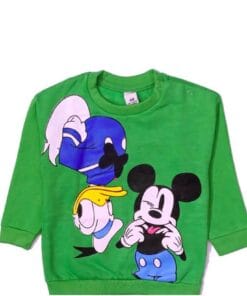 Notty Mickey & Duck Fleece Sweatshirt - Green