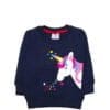 Singing Unicorn Fleece Sweatshirt - Navy Blue